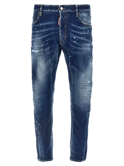 Dsquared2 'tidy Biker' Jeans In Blue