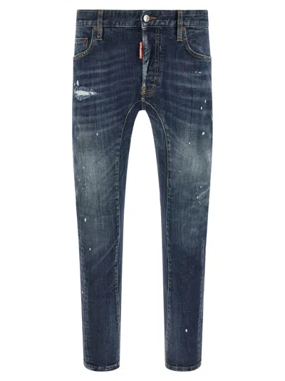 Dsquared2 Tidy Biker Jeans In Blue