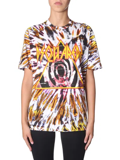 DSQUARED2 TIE AND DYE PRINT T-SHIRT