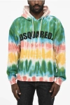 Dsquared2 Logo Print Hoodie Man Sweatshirt Sky Blue Size Xxl Cotton