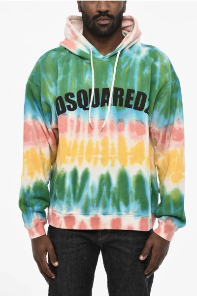Dsquared2 Tie Dye Effect Cotton Hoodie