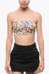 Dsquared2 Tie Dye Effect Cropped Top With Logo In Multi