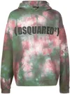Dsquared2 Tie-dye Logo-print Hoodie In Multi