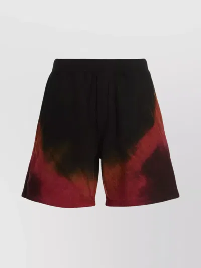 Dsquared2 Tie-dye Pattern Bermuda Shorts In Burgundy