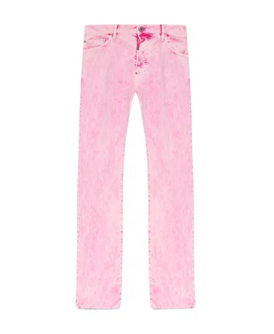 Dsquared2 Tie-dye Print Straight Trousers In Pink