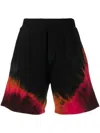 Dsquared2 Tie-dye Pattern Bermuda Shorts In Black