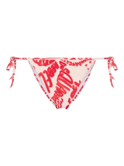 Dsquared2 Tie-strap Bikini Bottom In Pink
