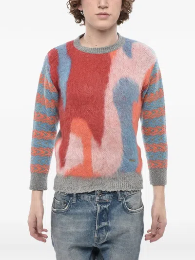 Dsquared2 Tie-dye Heavy-weight Sweater In Red