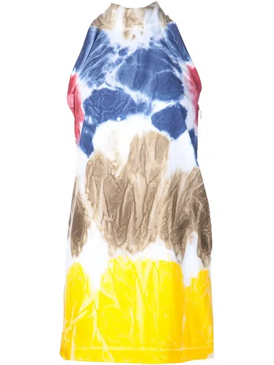 Dsquared2 Fantasy Cotton Dress In Blue