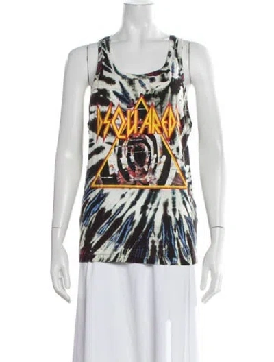 Pre-owned Dsquared2 Tie-dye Print Crew Neck Top W/ Tags In Multicolor