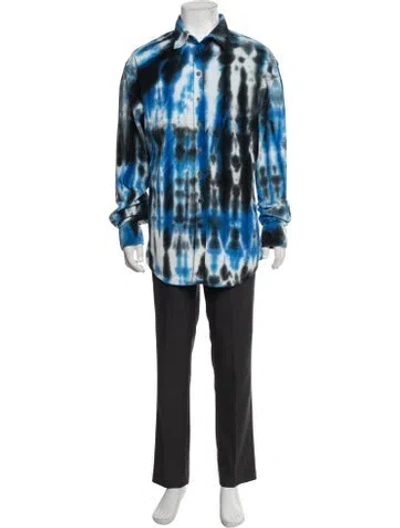 Pre-owned Dsquared2 Tie-dye Print Jacket In Blue
