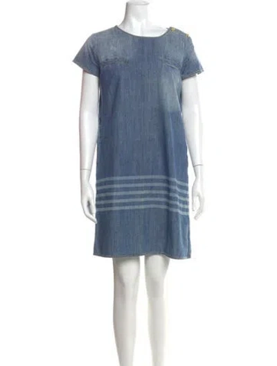 Pre-owned Dsquared2 Tie-dye Print Mini Dress In Blue