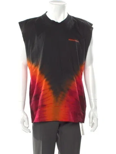 Pre-owned Dsquared2 Tie-dye Print V-neck T-shirt In Multi