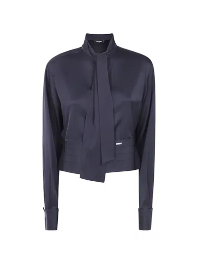 Dsquared2 Shirt Cropped Tuxedo In Animal Print