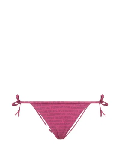 Dsquared2 Tie-side Bikini Bottoms In Pink