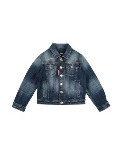 Dsquared2 Babies'  Toddler Boy Denim Outerwear Blue Size 4 Cotton, Elastane