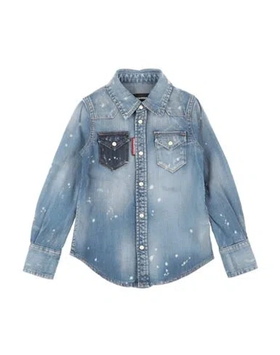 Dsquared2 Babies'  Toddler Boy Denim Shirt Blue Size 6 Cotton, Elastane