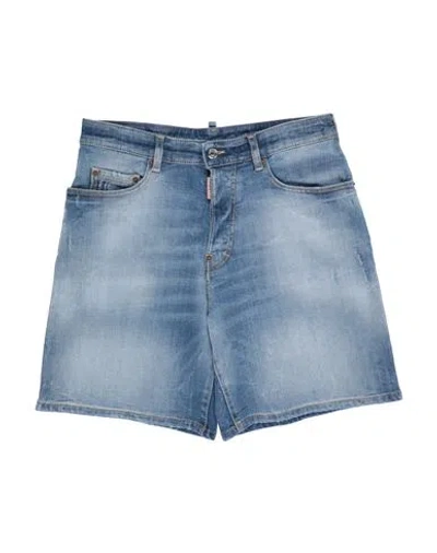 Dsquared2 Babies'  Toddler Boy Denim Shorts Blue Size 6 Cotton, Elastane, Bovine Leather