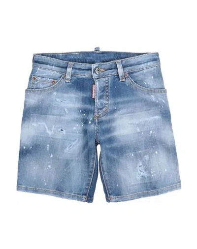 Dsquared2 Babies'  Toddler Boy Denim Shorts Blue Size 6 Cotton, Elastomultiester, Elastane