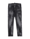 DSQUARED2 DSQUARED2 TODDLER BOY JEANS BLACK SIZE 6 COTTON, ELASTANE, COWHIDE