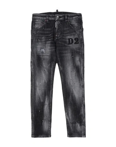 Dsquared2 Babies'  Toddler Boy Jeans Black Size 6 Cotton, Elastane, Cowhide