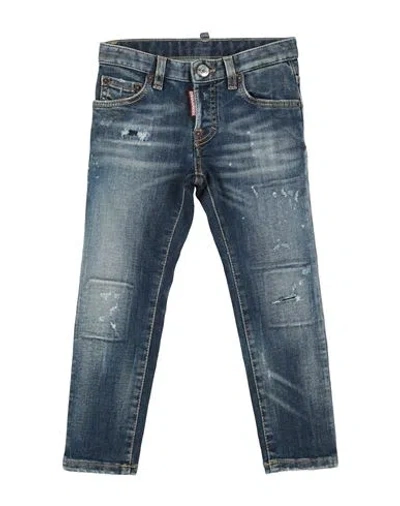 Dsquared2 Babies'  Toddler Boy Jeans Blue Size 4 Cotton, Elastomultiester, Elastane