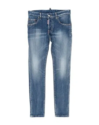 Dsquared2 Babies'  Toddler Boy Jeans Blue Size 6 Cotton, Elastane, Bovine Leather