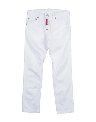 Dsquared2 Babies'  Toddler Boy Jeans White Size 4 Cotton, Elastane