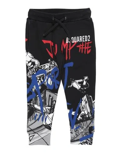 Dsquared2 Toddler Boy Pants Black Size 6 Cotton, Elastane In Black