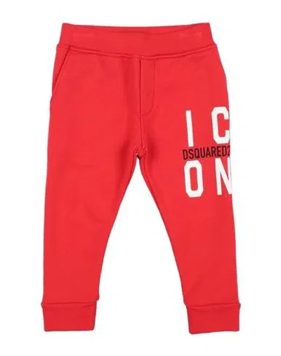 Dsquared2 Babies'  Toddler Boy Pants Red Size 4 Cotton, Elastane