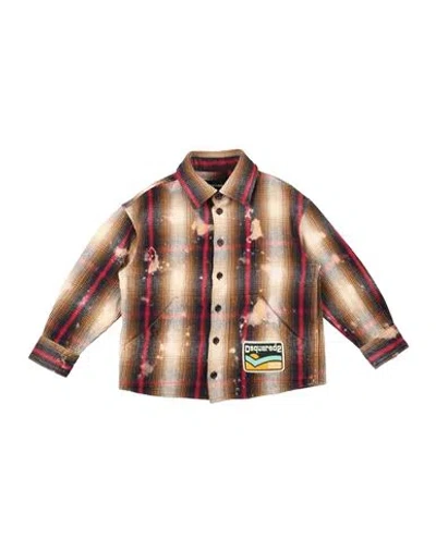 Dsquared2 Babies'  Toddler Boy Shirt Khaki Size 4 Cotton, Polyester In Beige