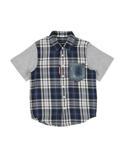 Dsquared2 Babies'  Toddler Boy Shirt Navy Blue Size 6 Cotton In Multi