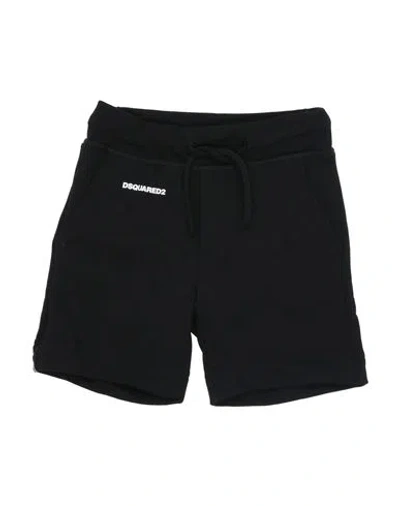 Dsquared2 Babies'  Toddler Boy Shorts & Bermuda Shorts Black Size 4 Cotton