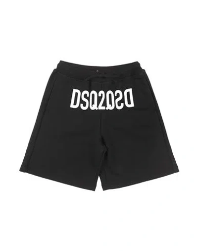 Dsquared2 Babies'  Toddler Boy Shorts & Bermuda Shorts Black Size 6 Cotton, Elastane