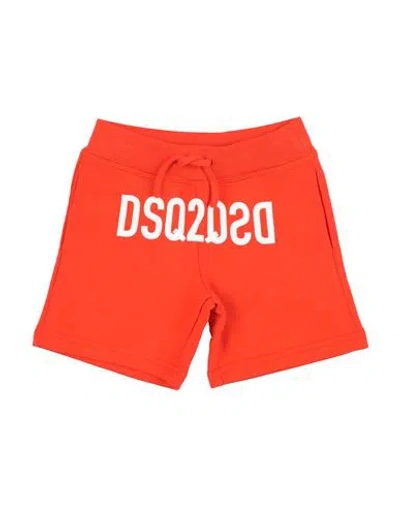 Dsquared2 Babies'  Toddler Boy Shorts & Bermuda Shorts Orange Size 3 Cotton