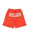 Dsquared2 Babies'  Toddler Boy Shorts & Bermuda Shorts Orange Size 6 Cotton, Elastane