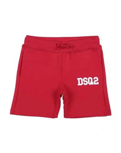 Dsquared2 Babies'  Toddler Boy Shorts & Bermuda Shorts Red Size 6 Cotton