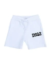 Dsquared2 Toddler Boy Shorts & Bermuda Shorts White Size 4 Cotton In White
