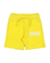 Dsquared2 Babies'  Toddler Boy Shorts & Bermuda Shorts Yellow Size 4 Cotton