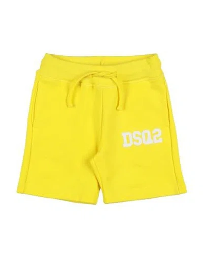 Dsquared2 Babies'  Toddler Boy Shorts & Bermuda Shorts Yellow Size 6 Cotton