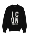 Dsquared2 Toddler Boy Sweater Black Size 6 Acrylic, Wool In Black