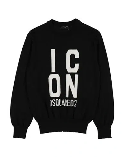 Dsquared2 Babies'  Toddler Boy Sweater Black Size 6 Acrylic, Wool