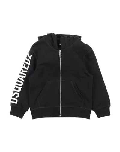Dsquared2 Toddler Boy Sweatshirt Black Size 6 Cotton In Black