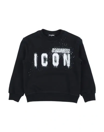 Dsquared2 Babies'  Toddler Boy Sweatshirt Black Size 6 Cotton, Elastane
