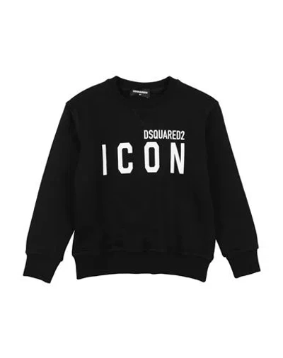 Dsquared2 Babies'  Toddler Boy Sweatshirt Black Size 6 Cotton, Elastane