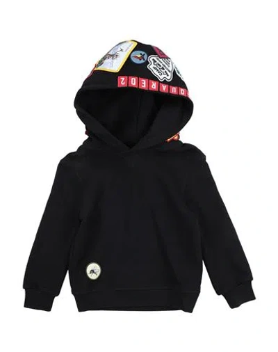 Dsquared2 Toddler Boy Sweatshirt Black Size 4 Cotton, Elastane, Polyester In Black