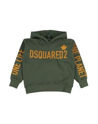 Dsquared2 Babies'  Toddler Boy Sweatshirt Green Size 6 Cotton