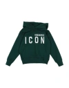 Dsquared2 Toddler Boy Sweatshirt Green Size 6 Cotton, Elastane In Green