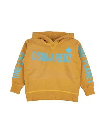 Dsquared2 Babies'  Toddler Boy Sweatshirt Mustard Size 6 Cotton In Yellow