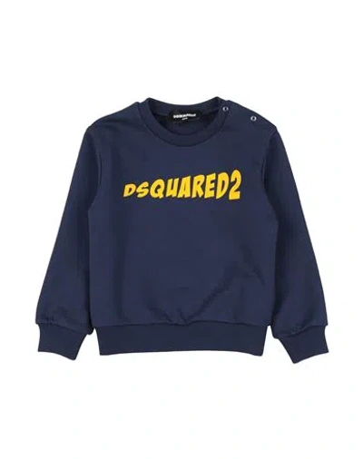 Dsquared2 Babies'  Toddler Boy Sweatshirt Navy Size 3 Cotton, Elastane In Blue